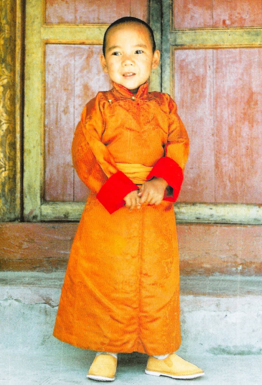 H.E Serkong Tsenshap Rinpoche as a young child in monastic robes